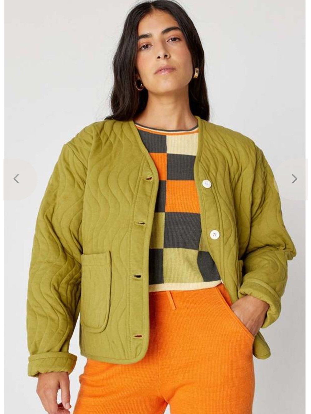Back Beat Co. Olive Green Quilted Jacket